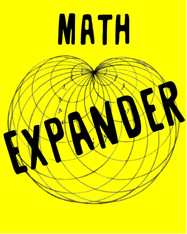 Math Expander Logo vertical banner yellow